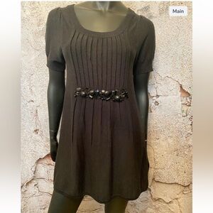 Votre Nom Black Silk/Cashmere Dress